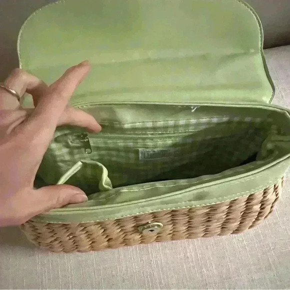 Maggie B handbag Y2K Green Wicker handbag - Picture 6 of 7